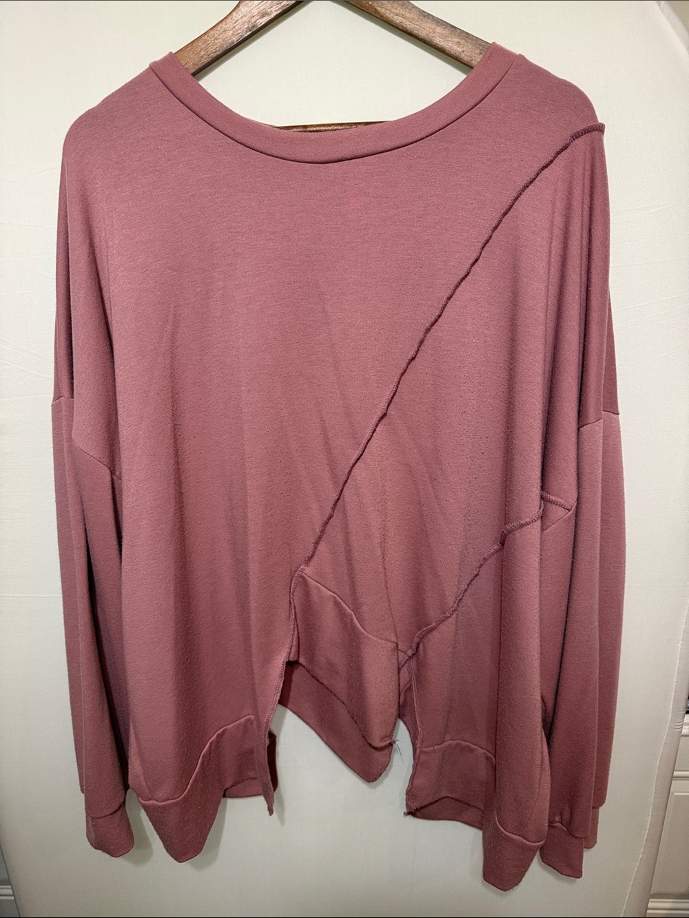 BiBi Oversized Pullover Sweatshirt in Mauve